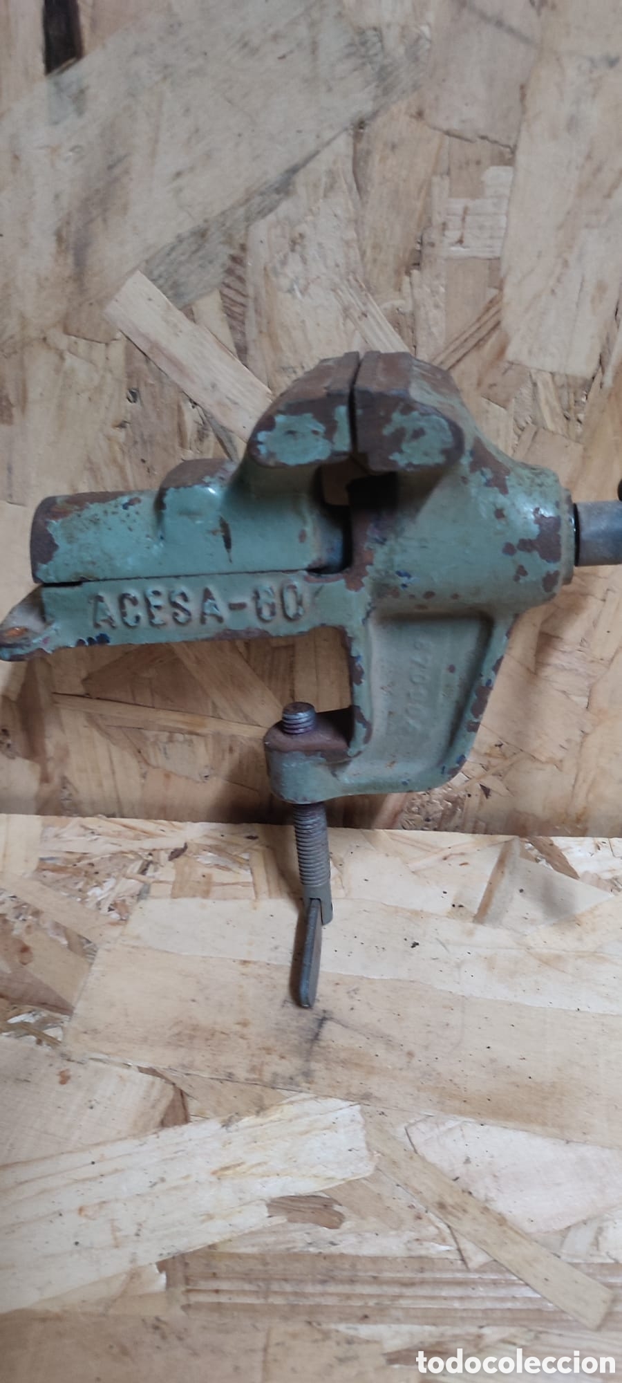 Antig&uuml;edades: Tornillo de banco Acesa 60 Nodular. - Foto 8