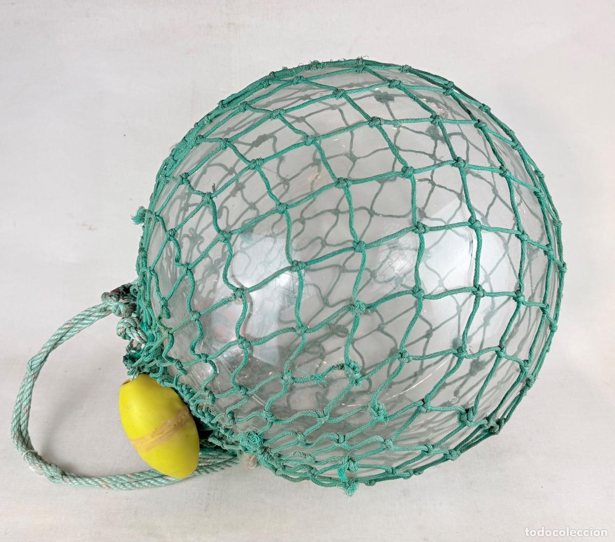 Antig&uuml;edades: Antigua boya de pesca en cristal gran tama&ntilde;o 40 cm de di&aacute;metro