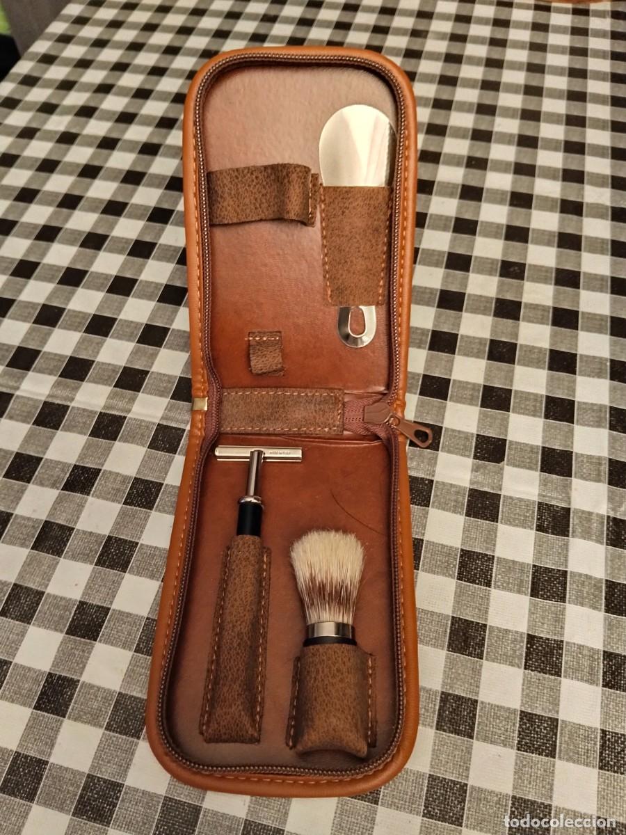 Antig&uuml;edades: Antiguo Estuche de Viaje Gillette - Set de Afeitado Completo con Maquinilla Cl&aacute;sica y Brocha - Vinta