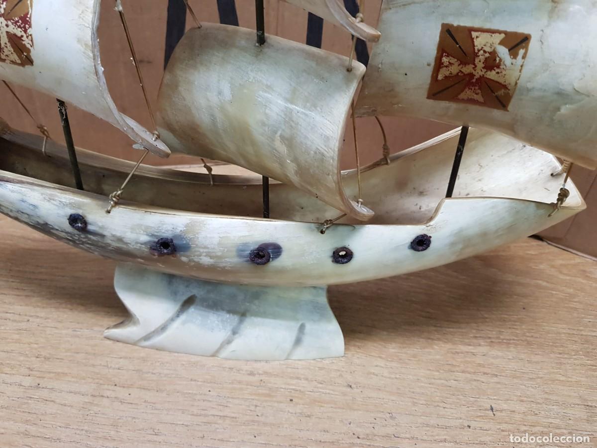 Antig&uuml;edades: ANTIGUO BARCO VELERO DE CUERNO DE TORO - Foto 3