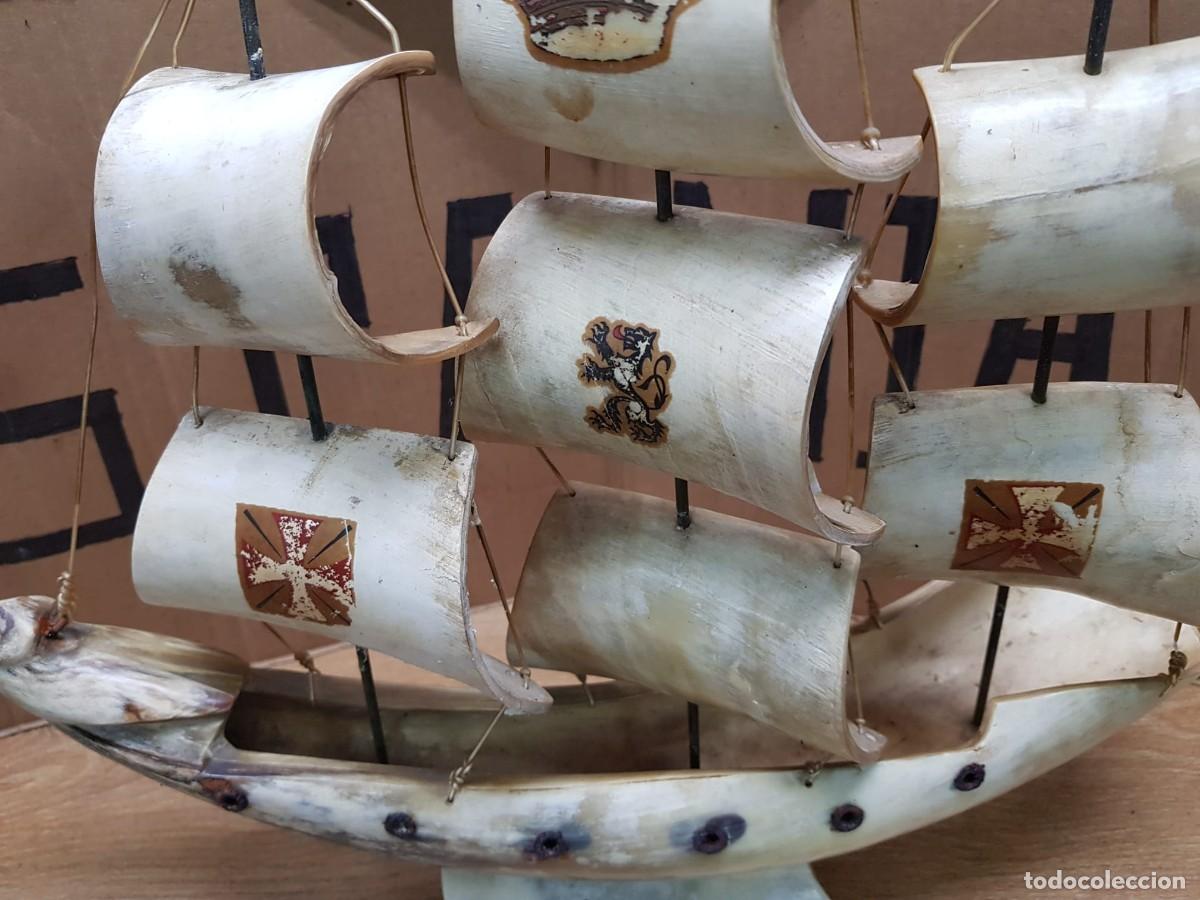 Antig&uuml;edades: ANTIGUO BARCO VELERO DE CUERNO DE TORO - Foto 4