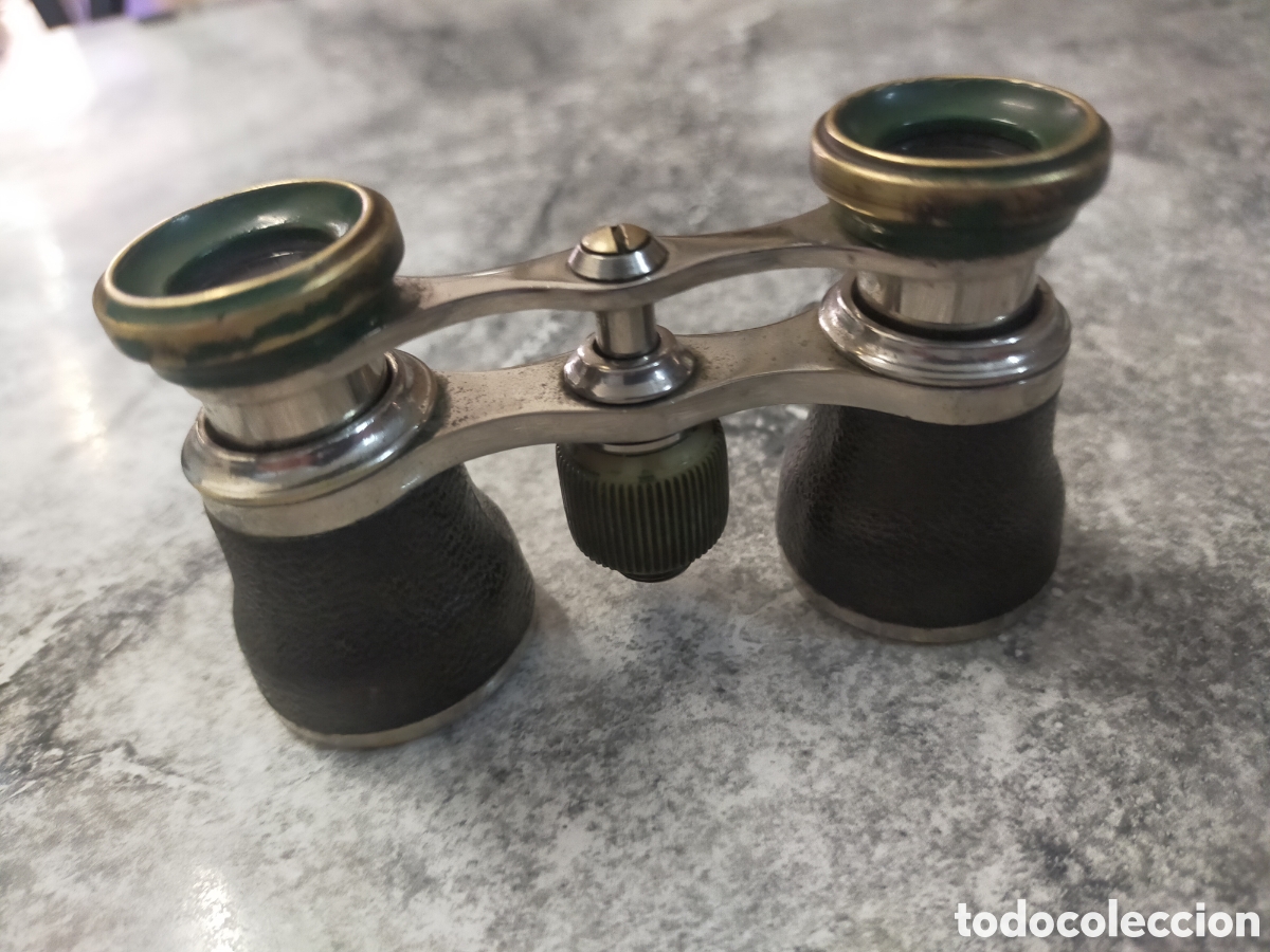 Antig&uuml;edades: Binoculares vintage plateados y negros
