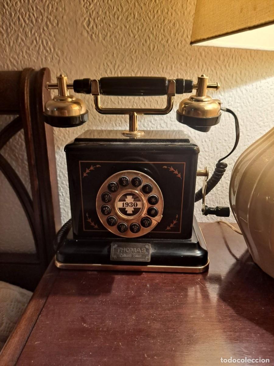 Tel&eacute;fonos: Tel&eacute;fono fijo estilo antiguo (Funciona)