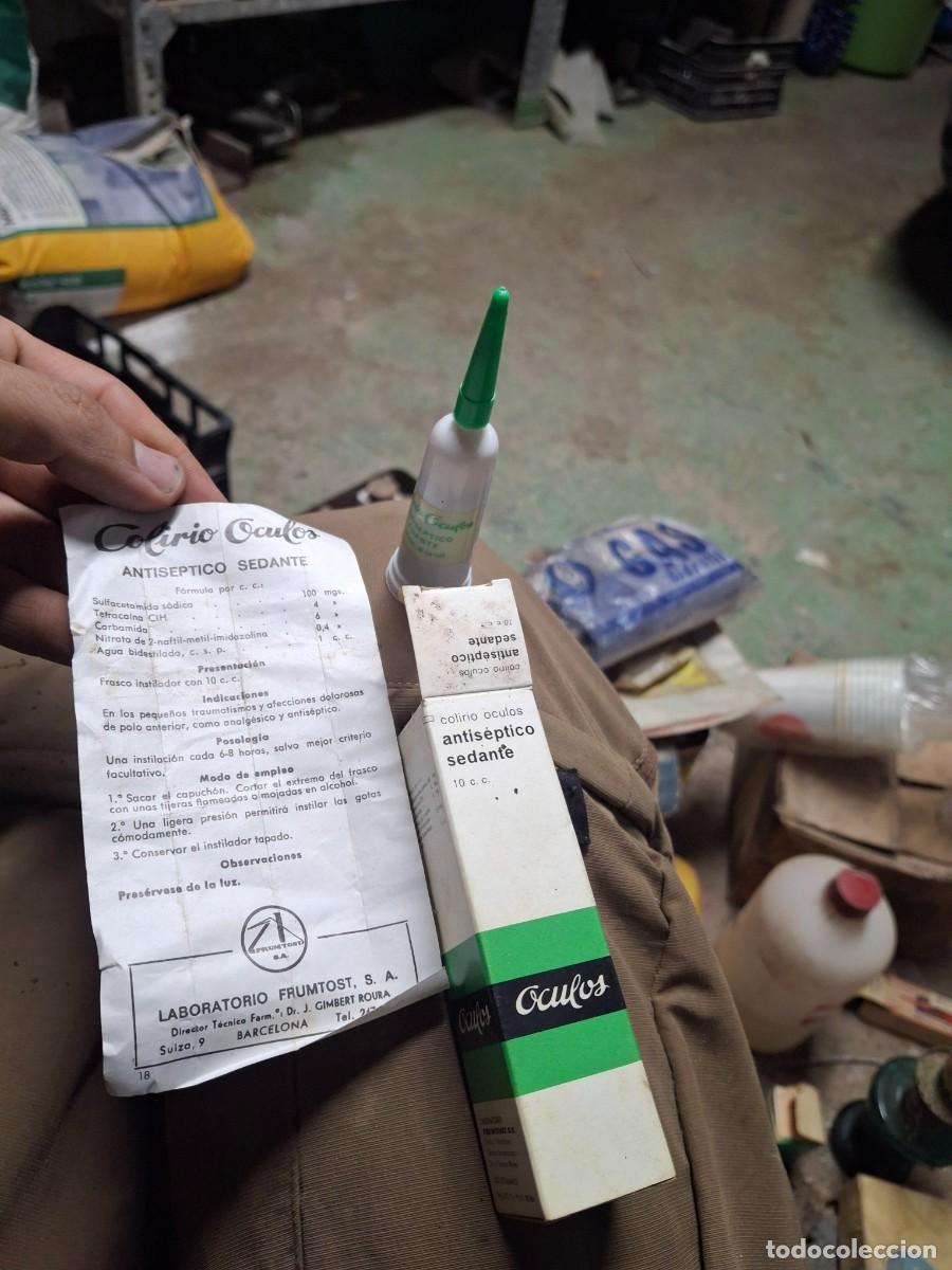 Antig&uuml;edades: Antiguo envase fraco medicamento FrumTost Colirio Oculos Antis&eacute;ptico sedante farmacia