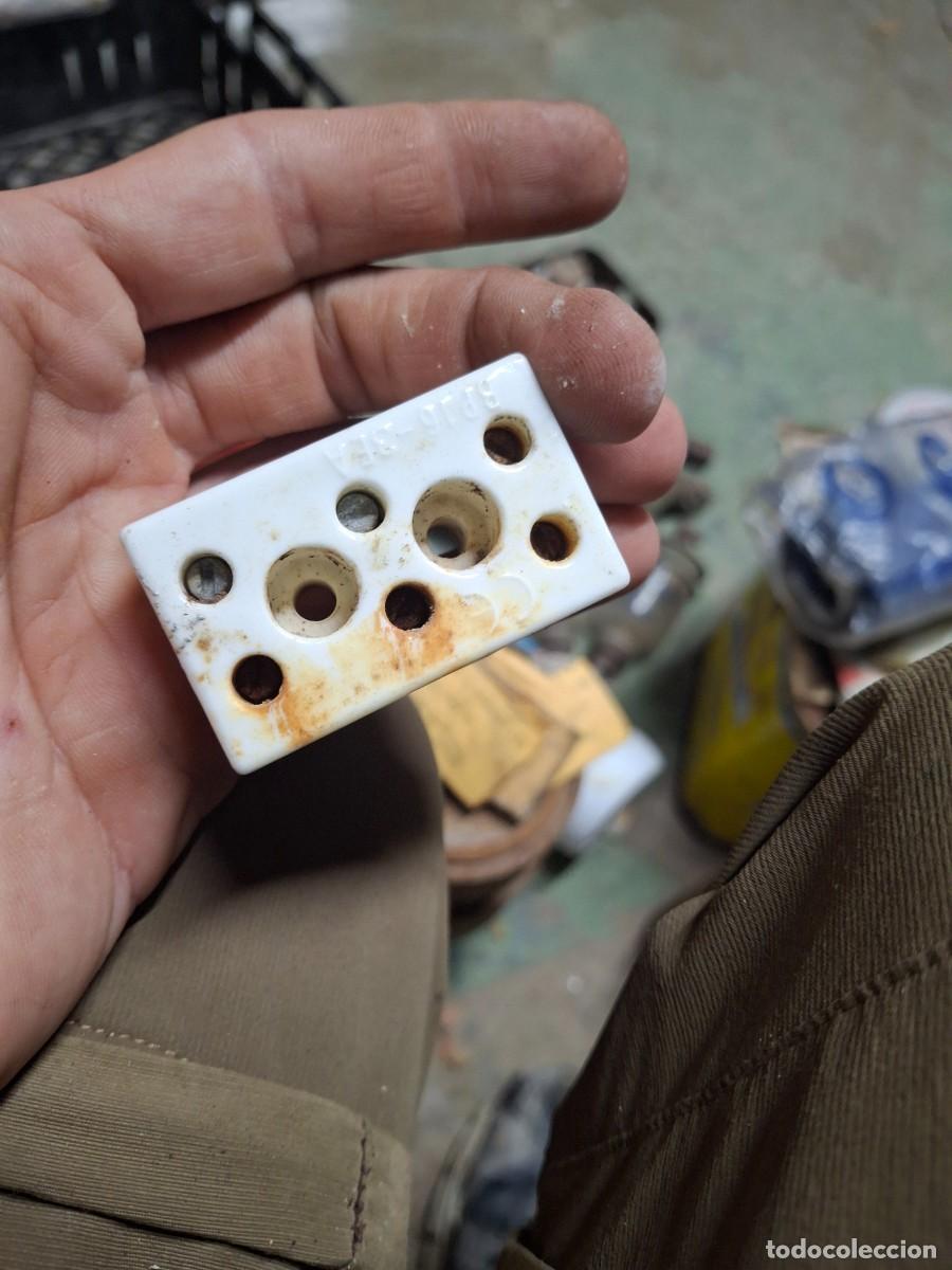Antig&uuml;edades: Antigua regleta cer&aacute;mica herramientas electricidad industrial instalaci&oacute;n KORAN