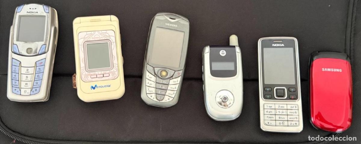 Tel&eacute;fonos: Lote m&oacute;viles Vintage Nokia 6300, 7390, 6820; Siemens CX65; Motorola V220 y Samsung GT E1150
