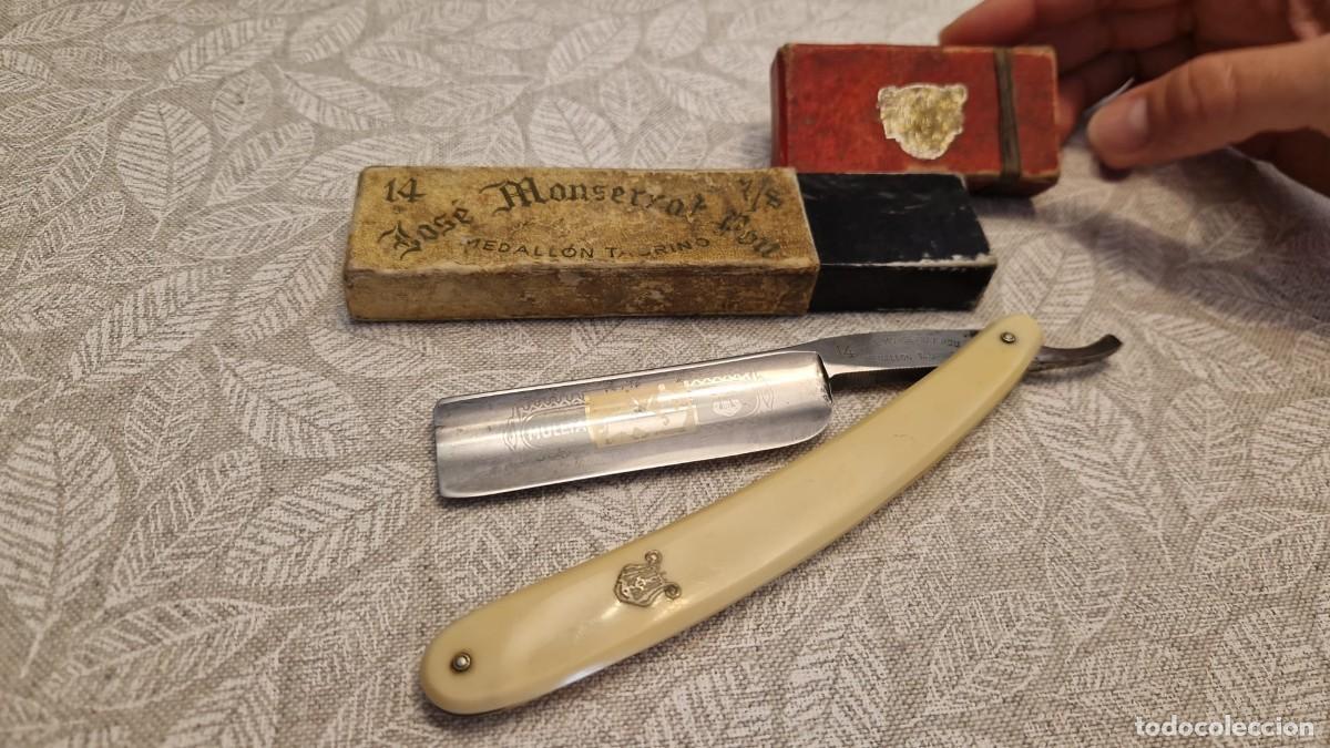 Antig&uuml;edades: Medall&oacute;n Taurino 14 navaja de afeitar Jos&eacute; Monserrat Pou