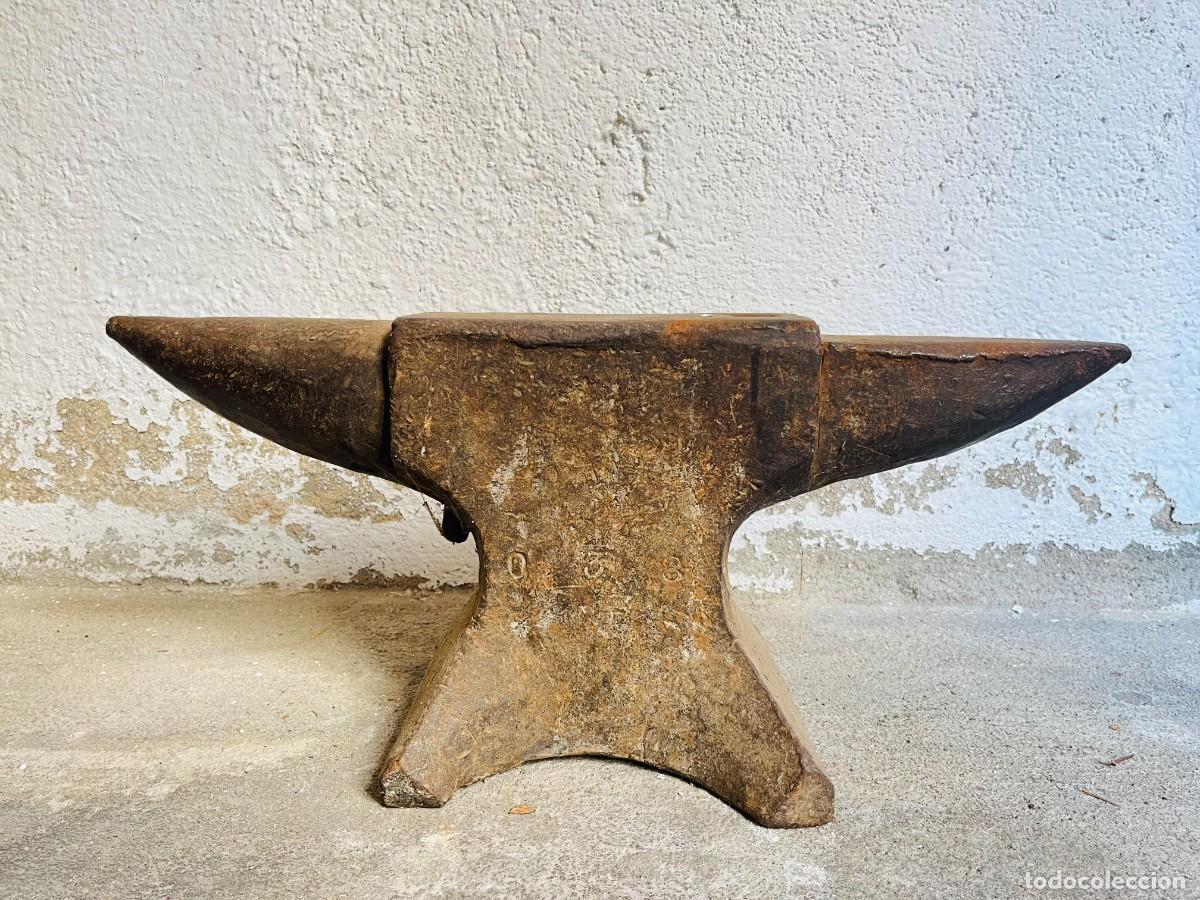 Antig&uuml;edades: BIGORNIA ANTIGUA DE HERRERO FORJA HIERRO FUNDIDO MARCA JENBROKS YUNQUE DOBLE PUNTA SIGLO XIX XX