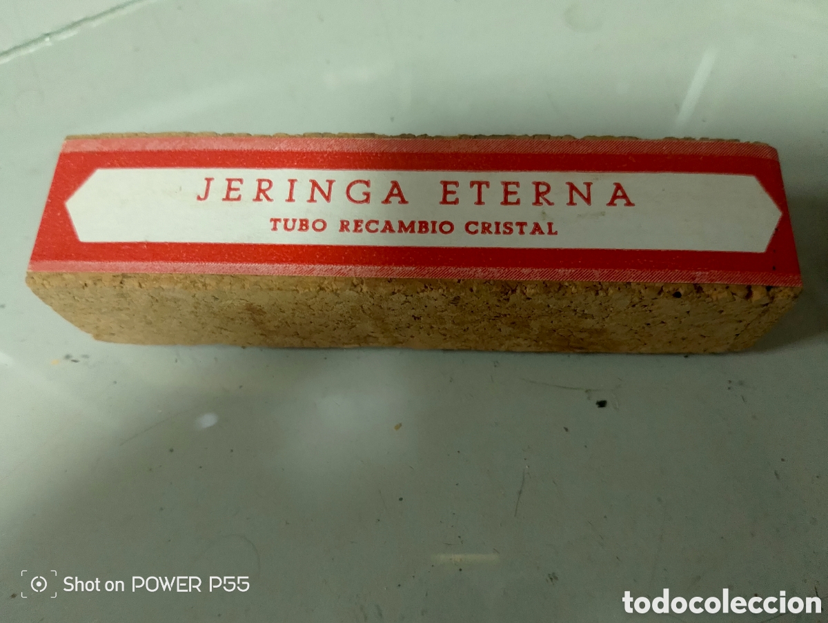 Antig&uuml;edades: Jeringa eterna recambio de cristal