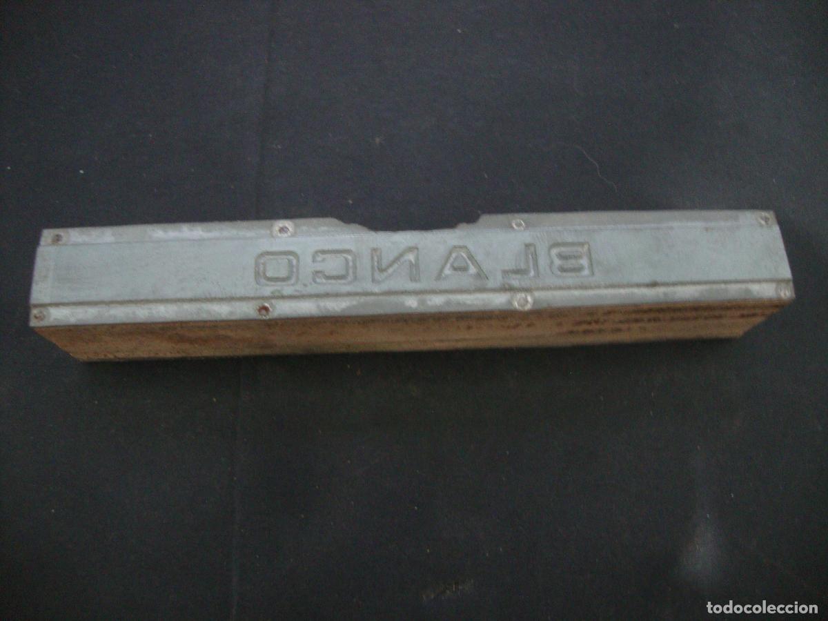 Antig&uuml;edades: PLANCHA IMPRENTA METALICA BLANCO