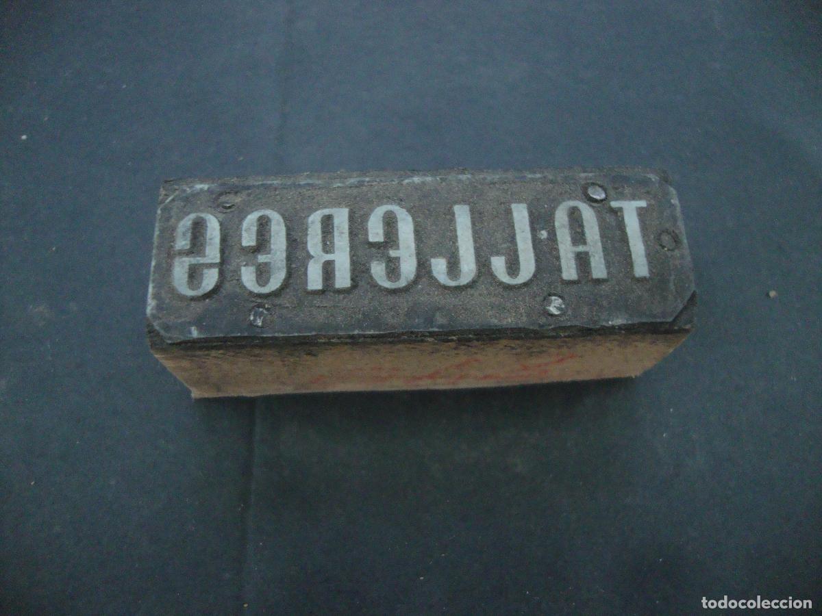 Antig&uuml;edades: PLANCHA IMPRENTA METALICA TALLERES