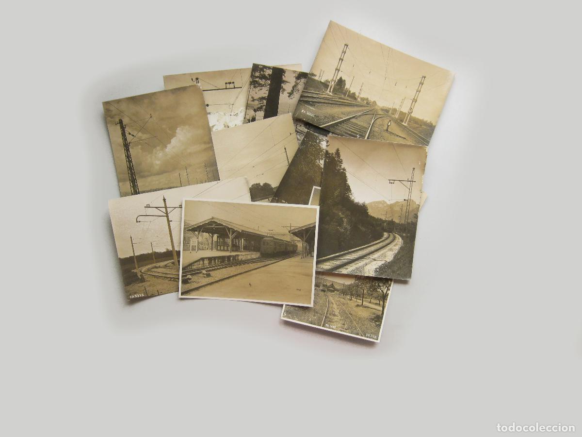 Antig&uuml;edades: LOTE DE 10 FOTOGRAF&Iacute;AS ANTIGUAS DE FERROCARRILES. TENDIDOS EL&Eacute;CTRICOS SIEMENS. NORUEGA, ALEMANIA
