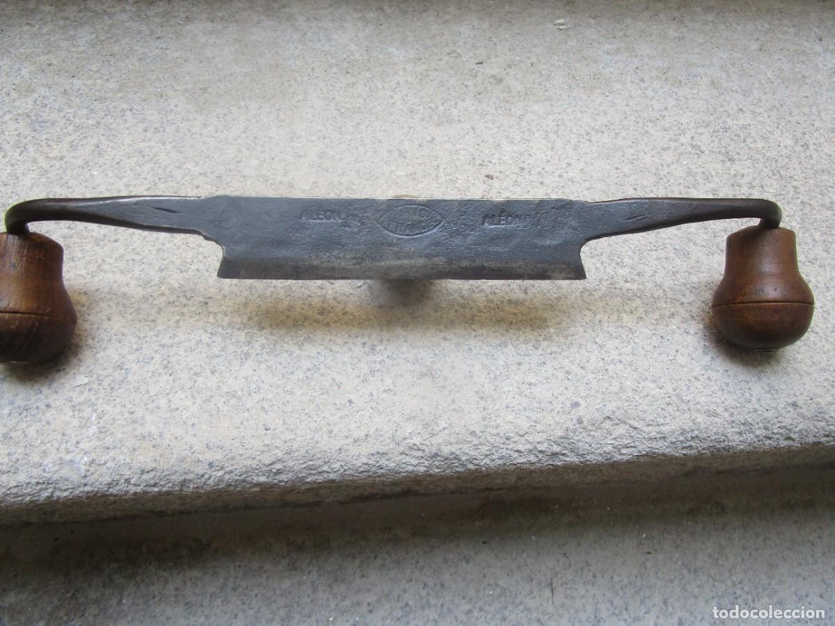 Antig&uuml;edades: CARPINTERIA, OFICIOS - CEPILLO LAMINADOR BASTREN ACERO LOGO FRANCES &rdquo; ALEON, EN USO &rdquo; 300GR 33CM.
