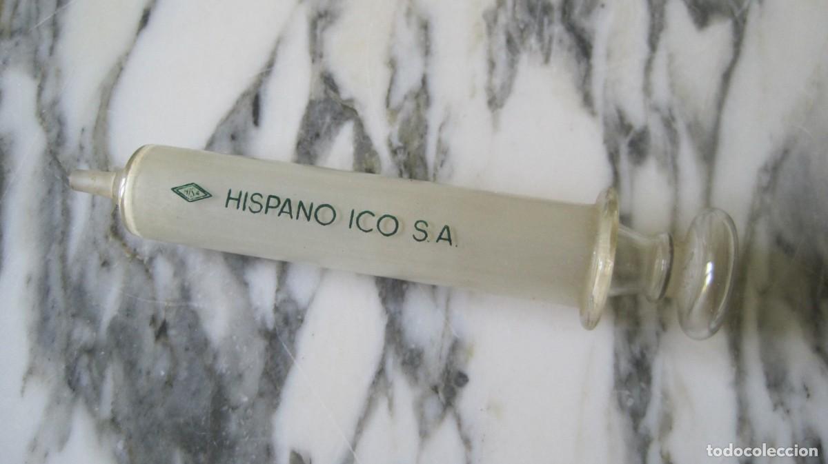 Antig&uuml;edades: JERINGUILLA DE CRISTAL - HISPANO ICO - 10 CC - Foto 2
