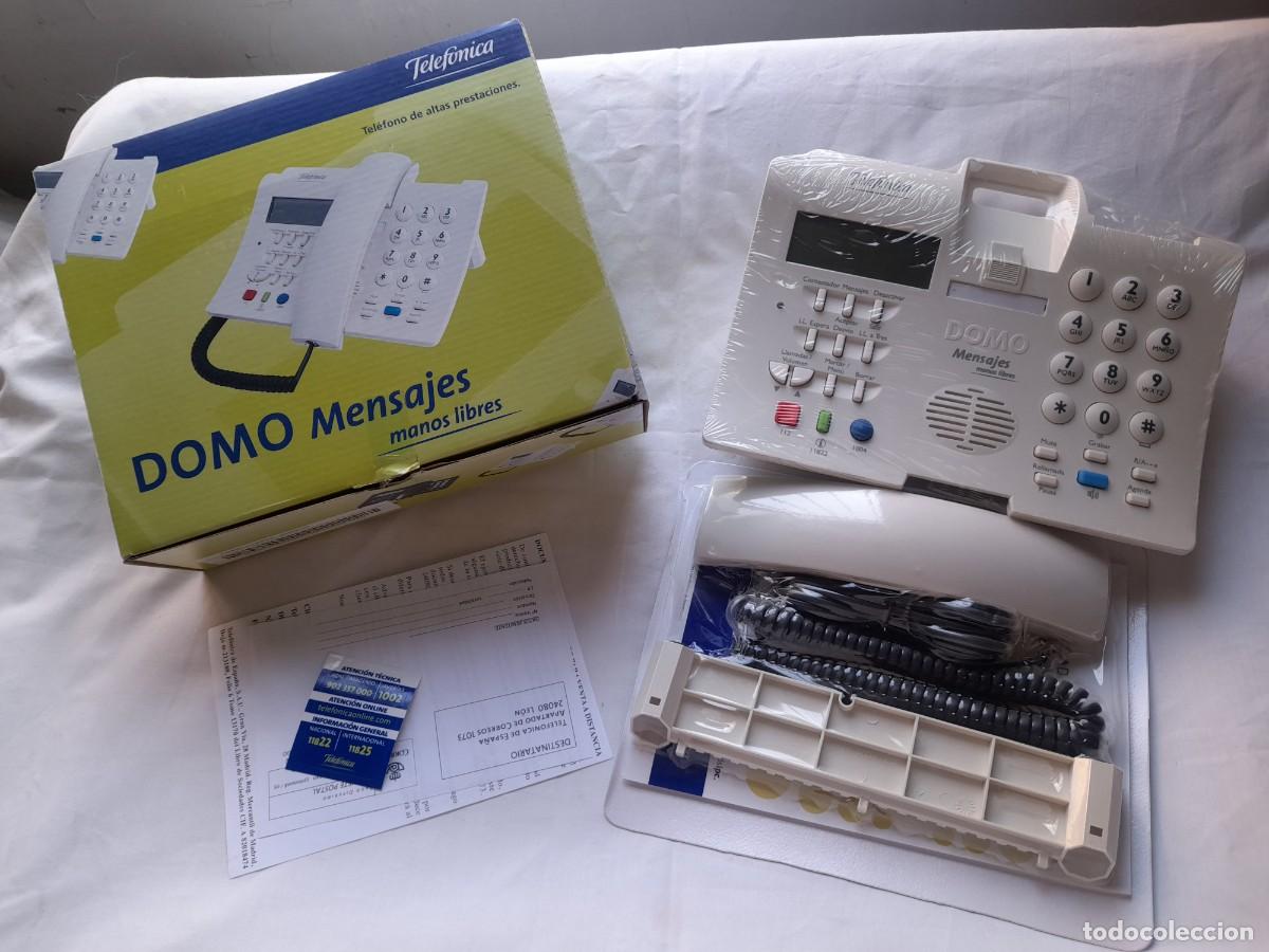 Phones: TEL&Eacute;FONO DOMO MENSAJES MANOS LIBRES NUEVO ESTRENAR. BLANCO. TELEF&Oacute;NICA. A&Ntilde;OS 2000