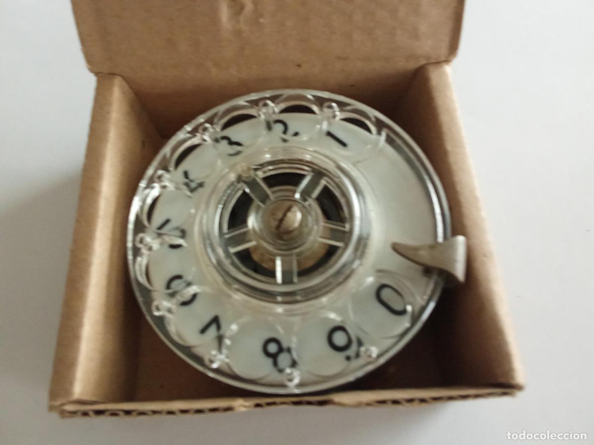 Telefoni: Marcador rueda de tel&eacute;fono negro baquelita