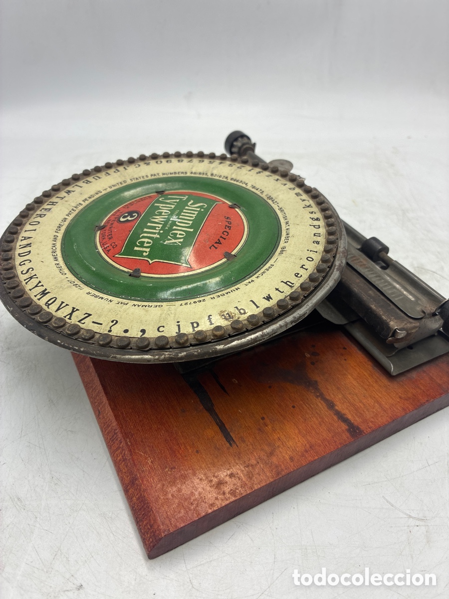 Antiques: M&aacute;quina de Escribir SIMPLEX Typewriter Special n&uacute;mero 3. U.S.A.