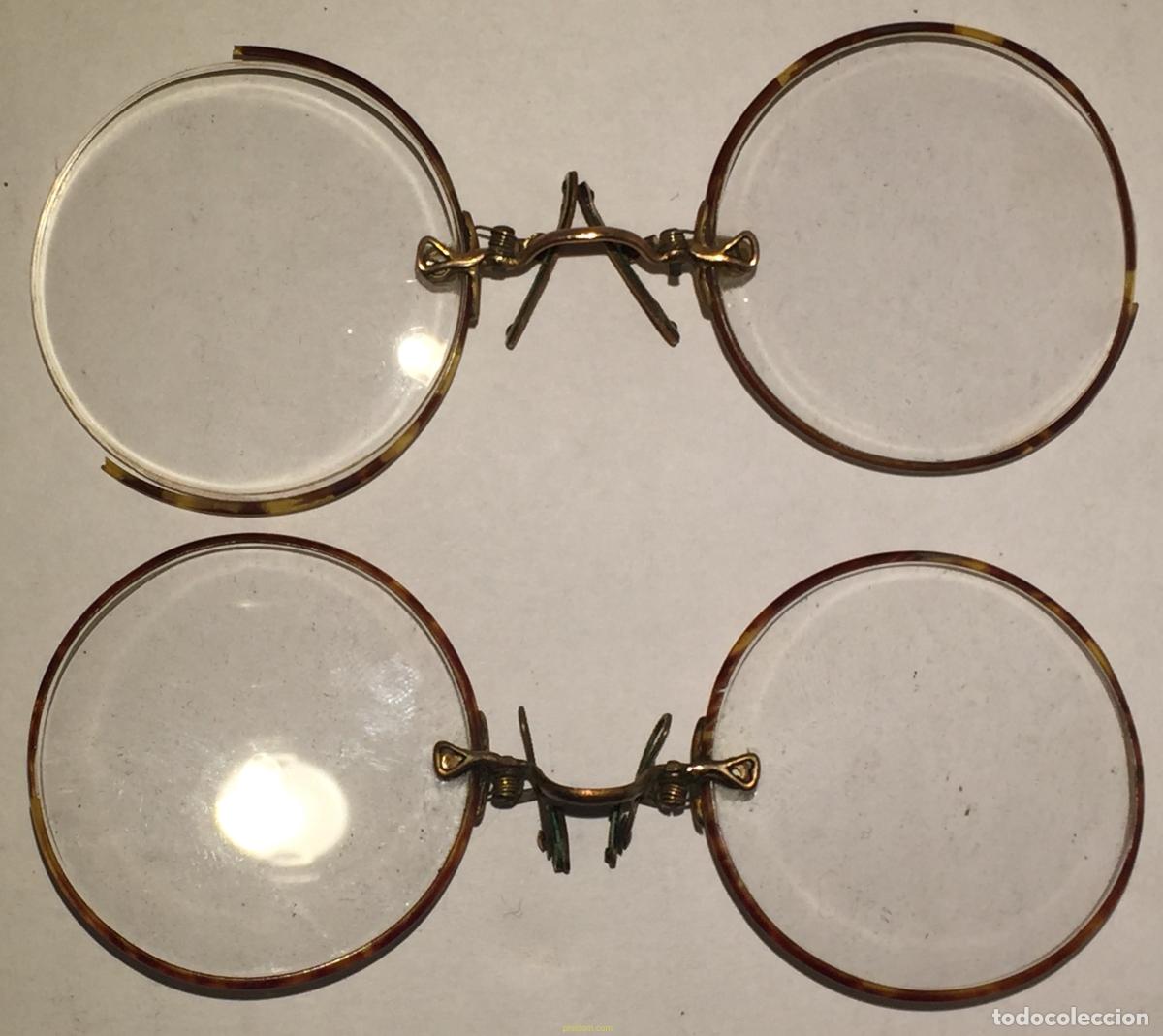 Antig&uuml;edades: LOTE DE 2 GAFAS ANTIGUAS CON SU FUNDA - Foto 3