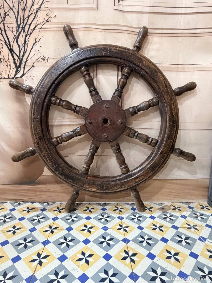 Antig&uuml;edades: Antiguo tim&oacute;n de barco - Foto 2