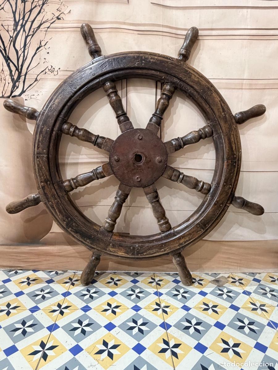 Antig&uuml;edades: Antiguo tim&oacute;n de barco - Foto 3