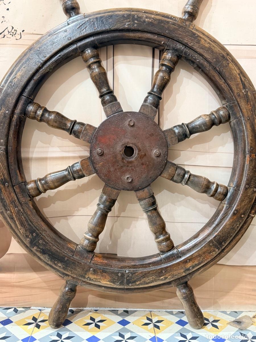 Antig&uuml;edades: Antiguo tim&oacute;n de barco - Foto 4