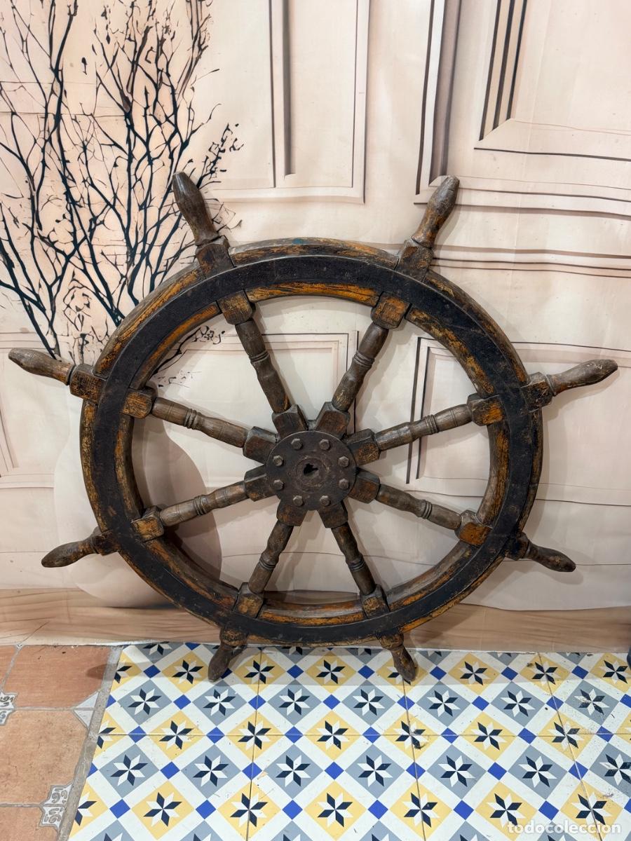 Antig&uuml;edades: Antiguo tim&oacute;n de barco - Foto 3