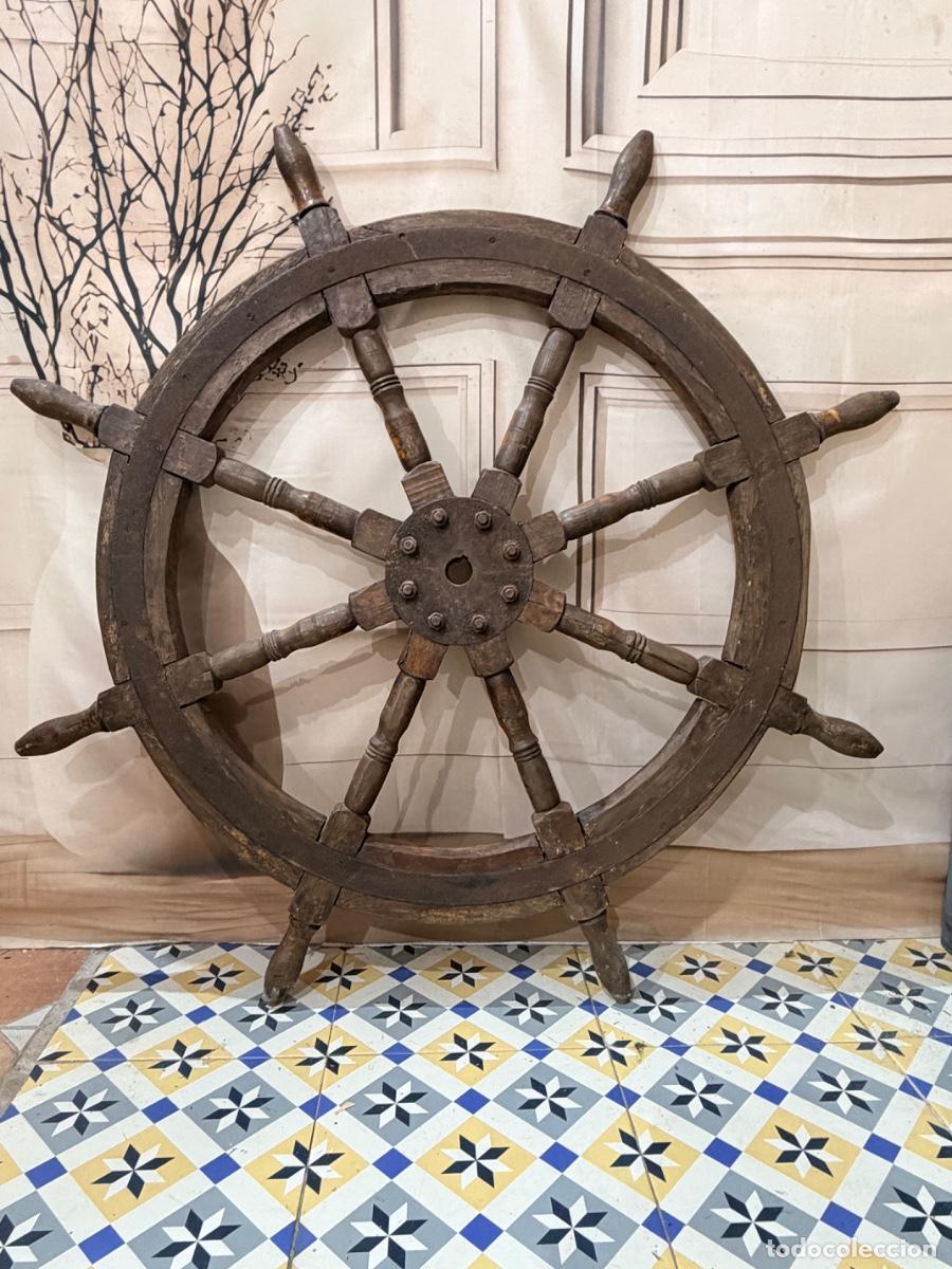 Antig&uuml;edades: Antiguo tim&oacute;n de barco - Foto 4