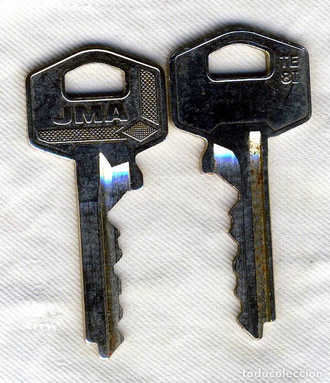 Antig&uuml;edades: 2 LLAVES JMA - TE8I.-COMO NUEVAS. CON ESCASO USO.