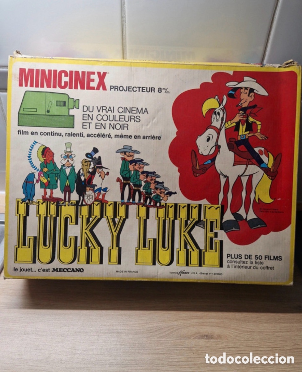 Antiquit&auml;ten: Proyector Meccano Minicinex cl&aacute;sico - Edici&oacute;n Lucky Luke (1972)