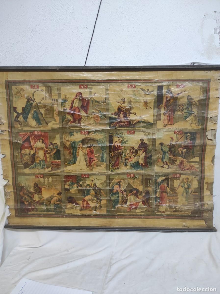 Antig&uuml;edades: Bonito cartel, mural, poster de historia de espa&ntilde;a del 48 al 59!