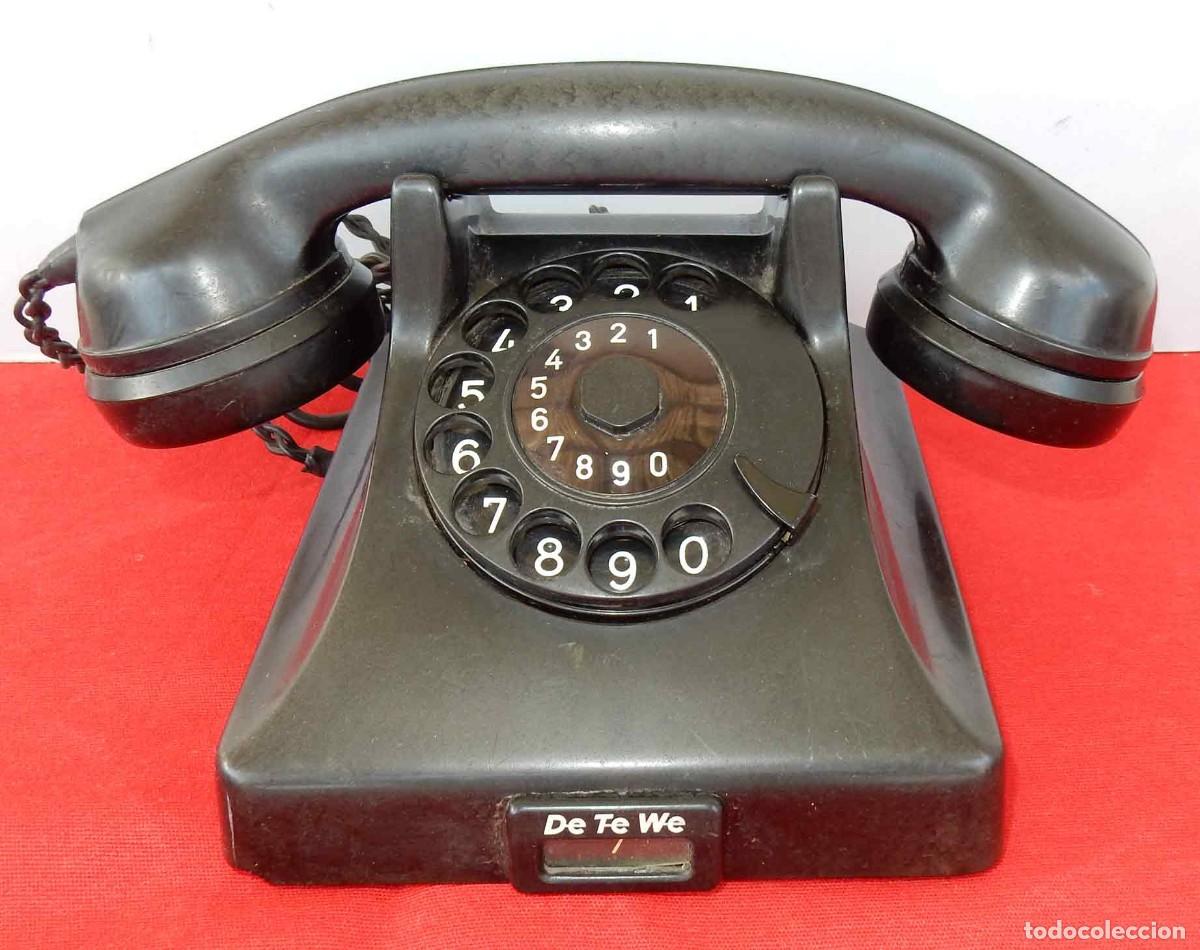 Telefones: Tel&eacute;fono antiguo DE TE WE - de baquelita