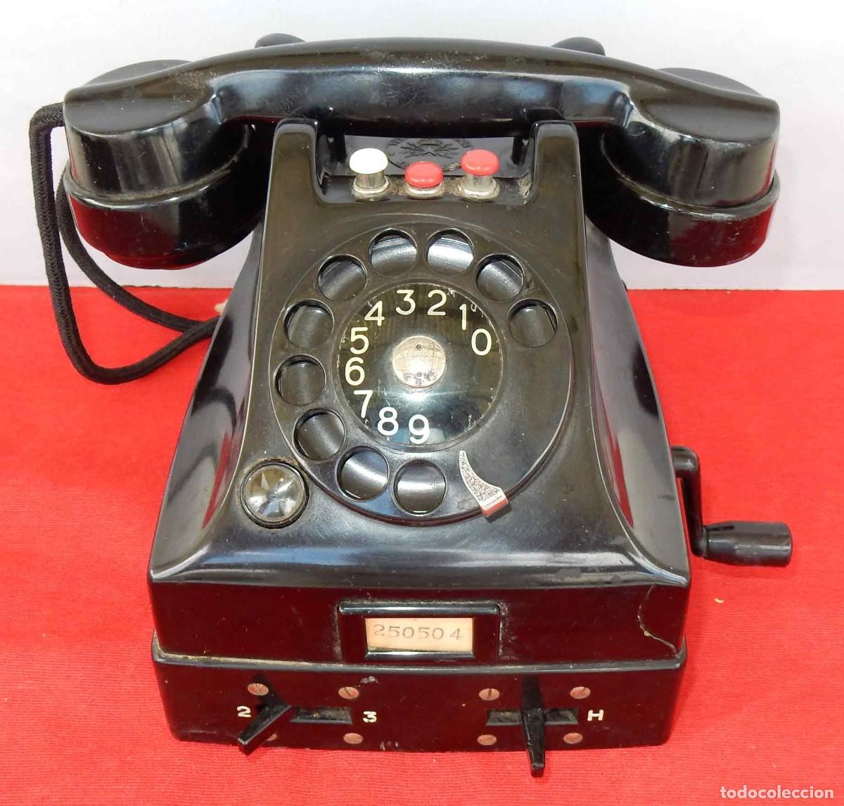 Tel&eacute;fonos: Tel&eacute;fono antiguo TELEGRAFVERKTS - de baquelita - a&ntilde;o 1963