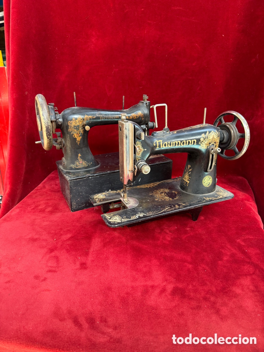Antig&uuml;edades: Lote antiguas maquinas de coser,Naumann y Wertheim!