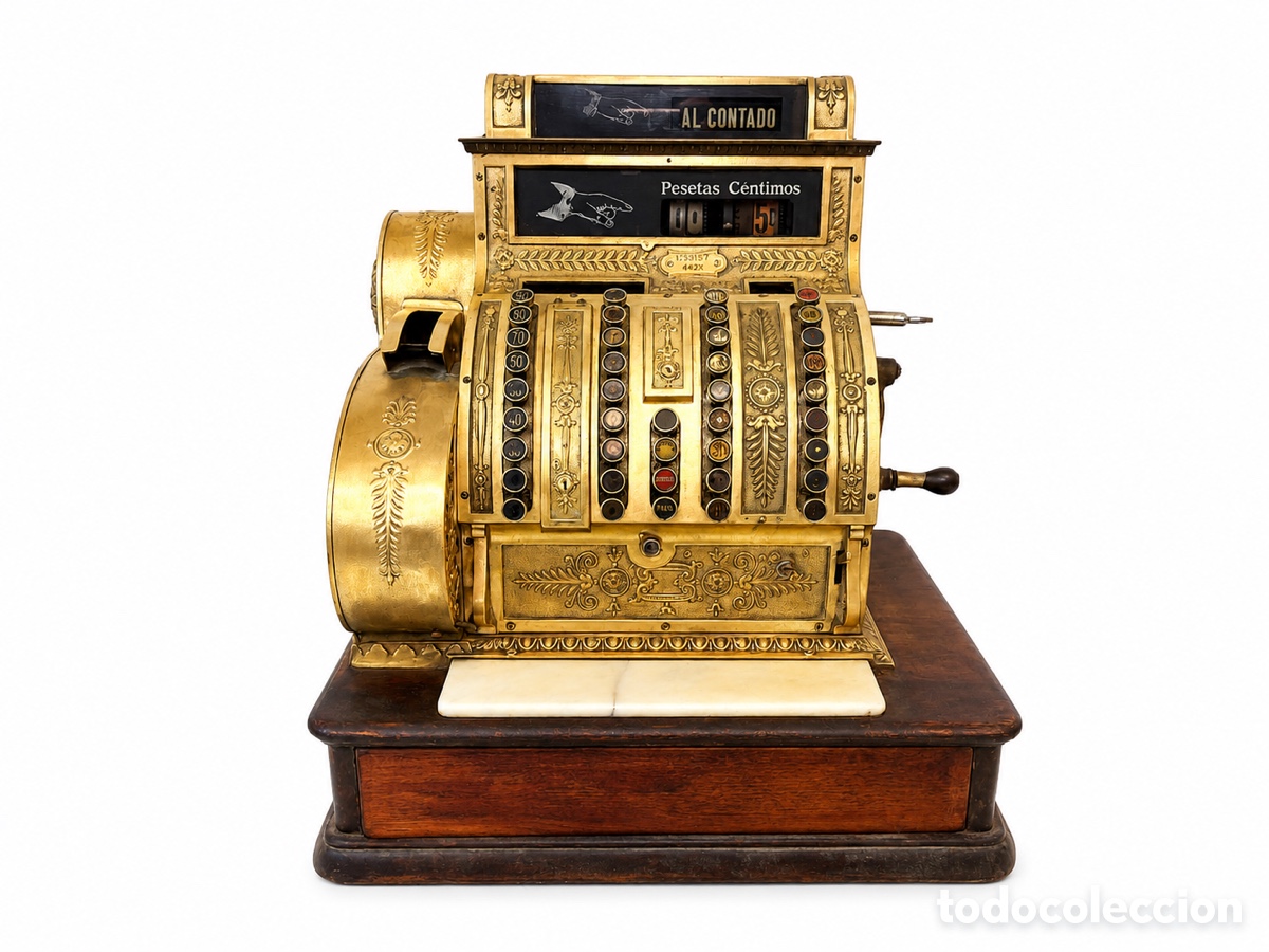 Antig&uuml;edades: Caja registradora National 442X by National Cash Register Ohio- USA 1910-1913