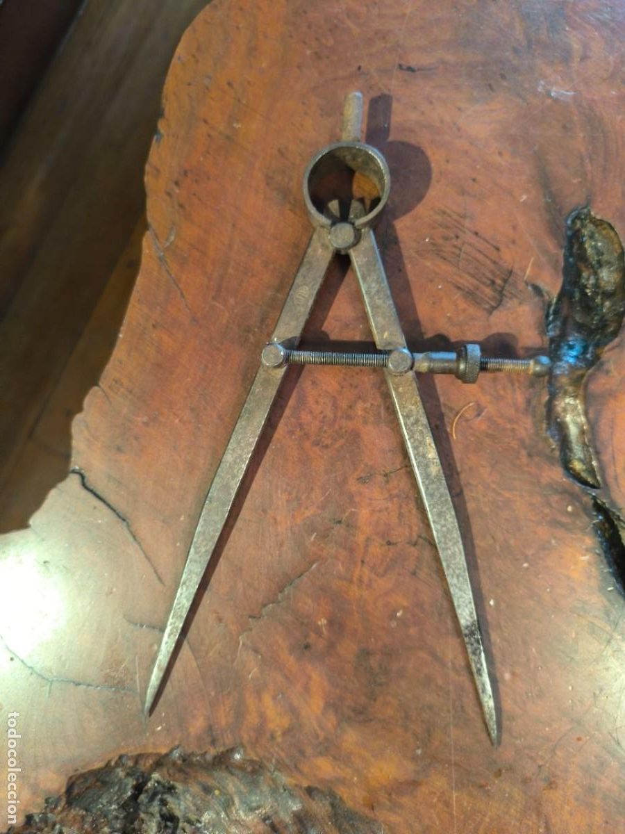 Antiguidades: ANTIGUO COMPAS DE HIERRO MARCA DELA 25 CM PARA MARCAR HIERRO Y MADERA