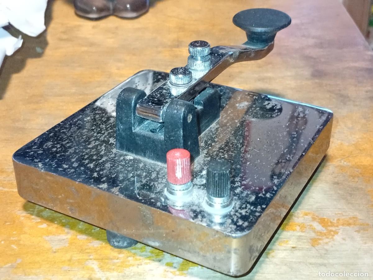 Antig&uuml;edades: CURIOSO MANIPULADOR MORSE ARISTON CODIGO MORSE TERMINAL RADIO TELEGRAFO PULSADOR COLECCION