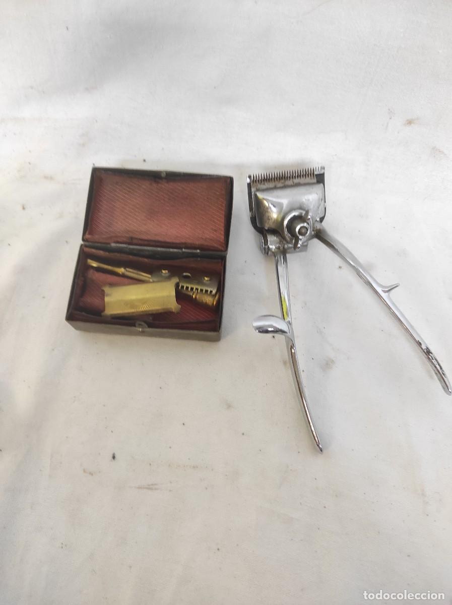 Antig&uuml;edades: Espectacular lote de barber&iacute;a maquina de afeitar y corta pelos U.S.A.