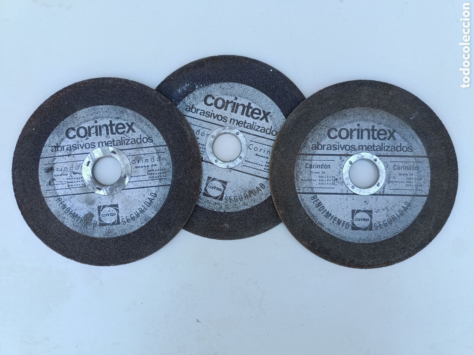 Antig&uuml;edades: CORINTEX - DISCOS ABRASIVOS PARA EL CORTE Y DESBASTE DE METALES