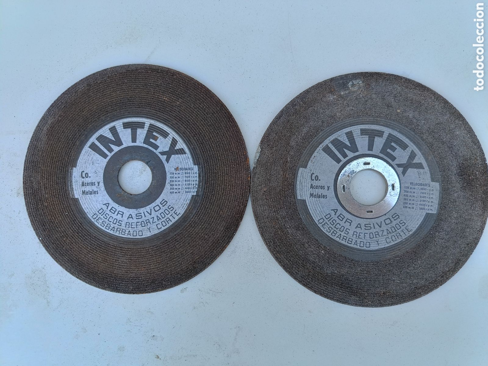 Antig&uuml;edades: INTEX - DISCOS ABRASIVOS PARA EL CORTE Y DESBASTE DE METALES