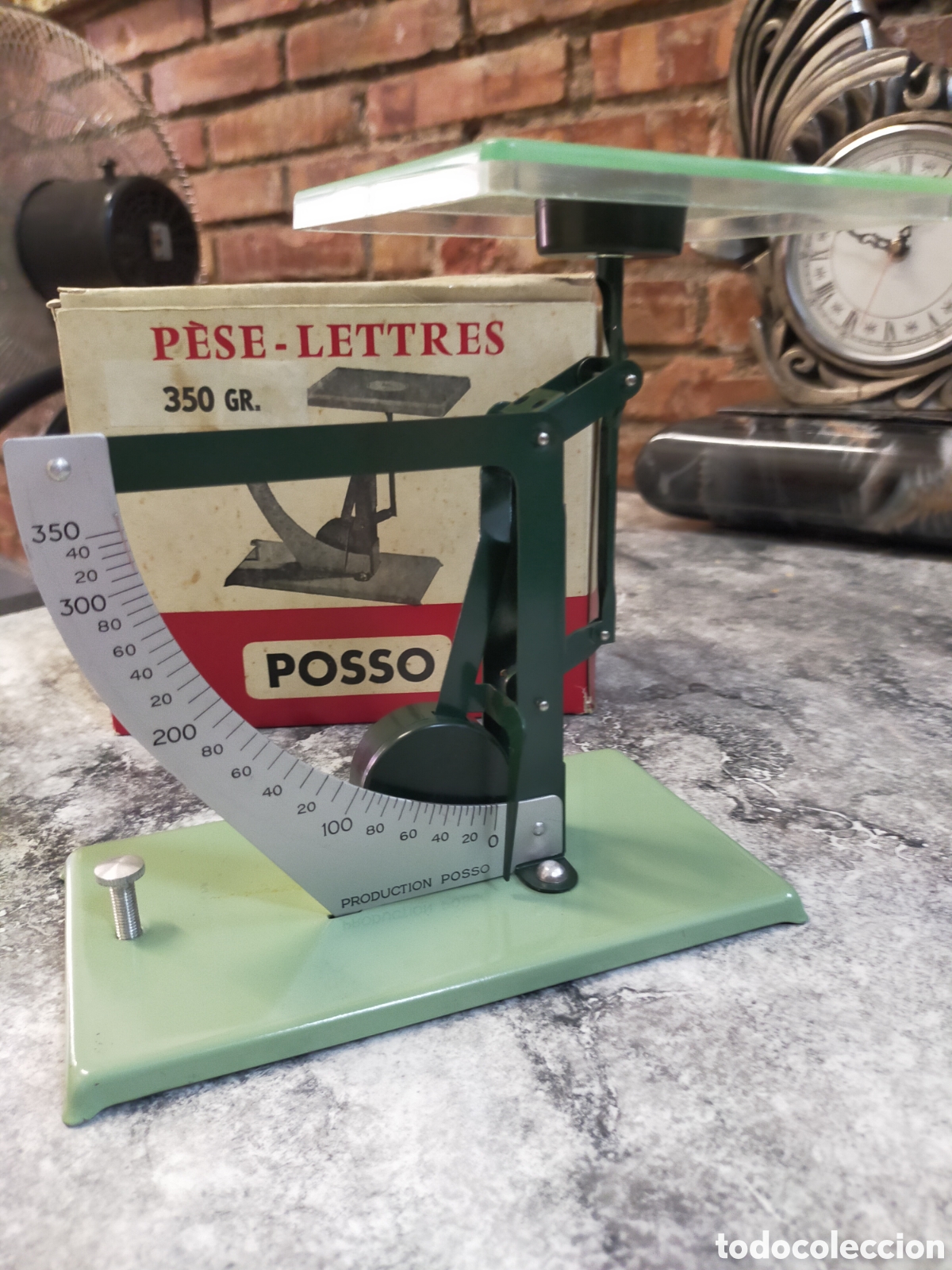 Antig&uuml;edades: Balanza pesa cartas con su caja - Foto 2