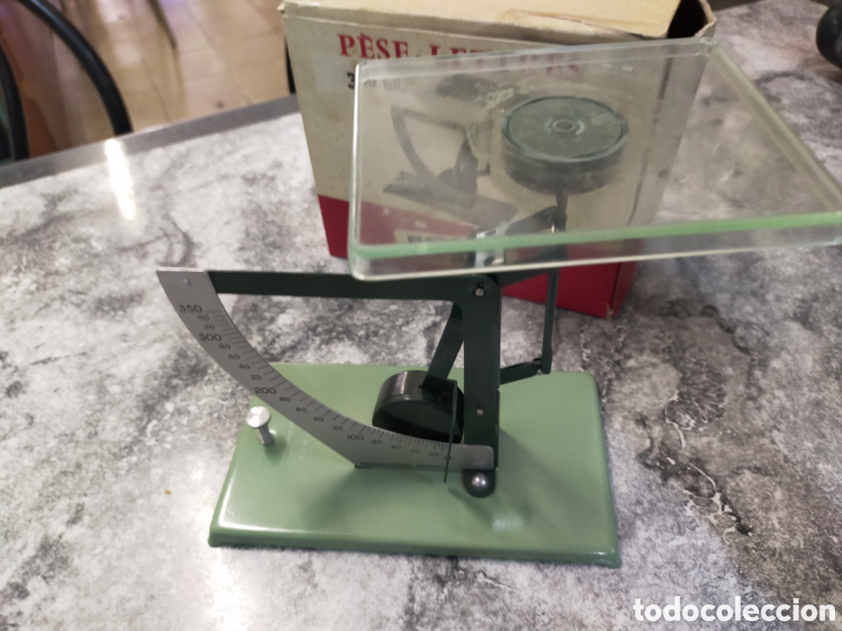 Antig&uuml;edades: Balanza pesa cartas con su caja - Foto 3