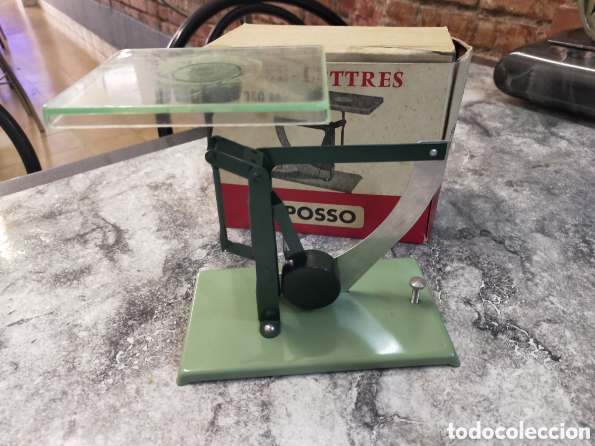 Antig&uuml;edades: Balanza pesa cartas con su caja - Foto 4