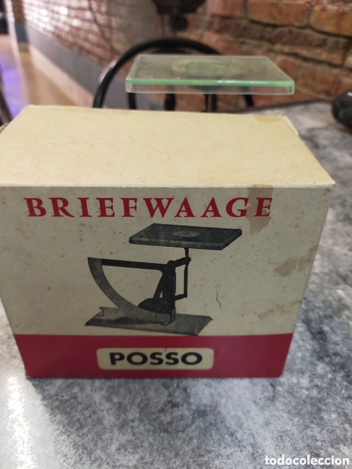 Antig&uuml;edades: Balanza pesa cartas con su caja - Foto 6