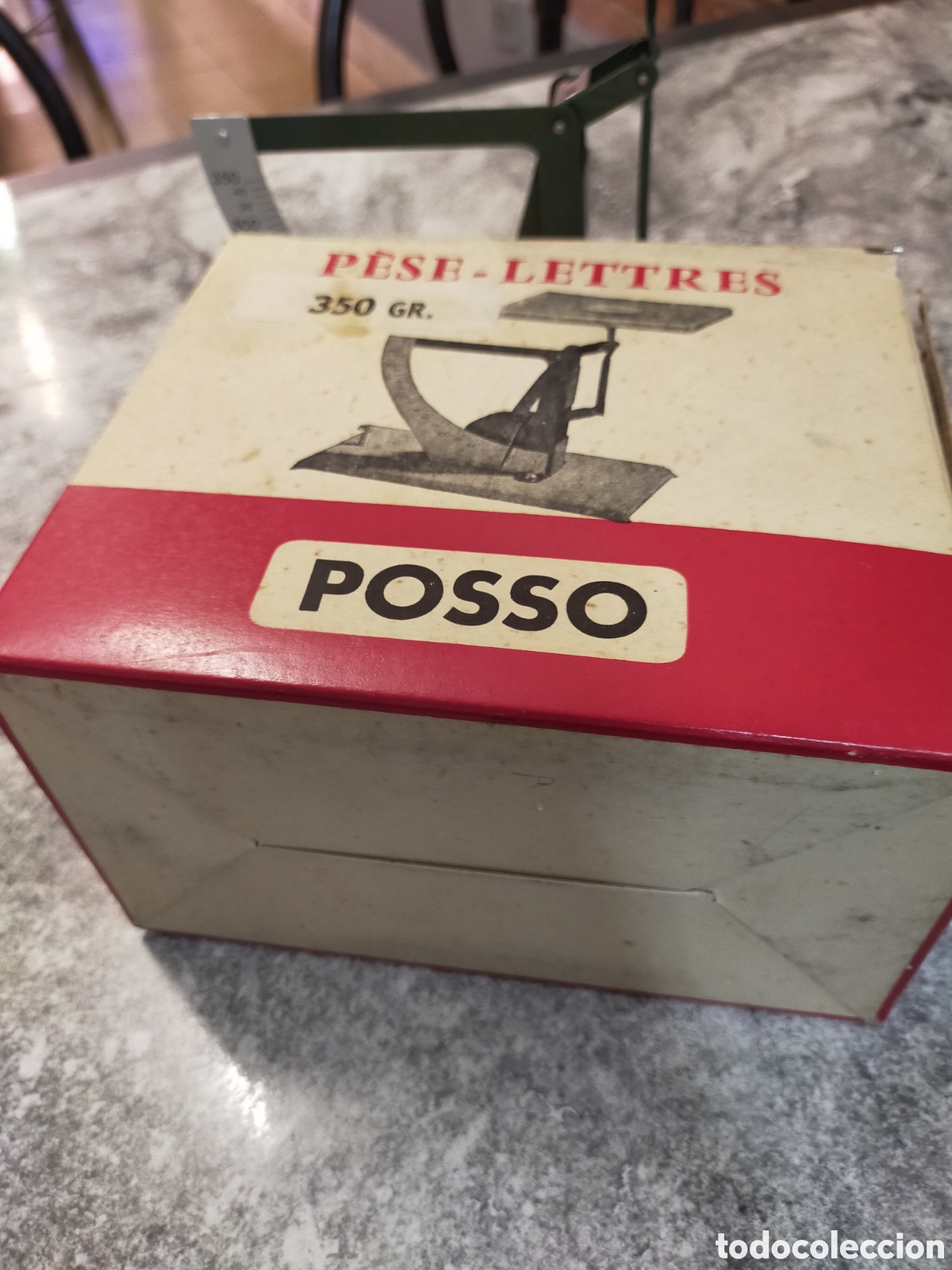 Antig&uuml;edades: Balanza pesa cartas con su caja - Foto 7
