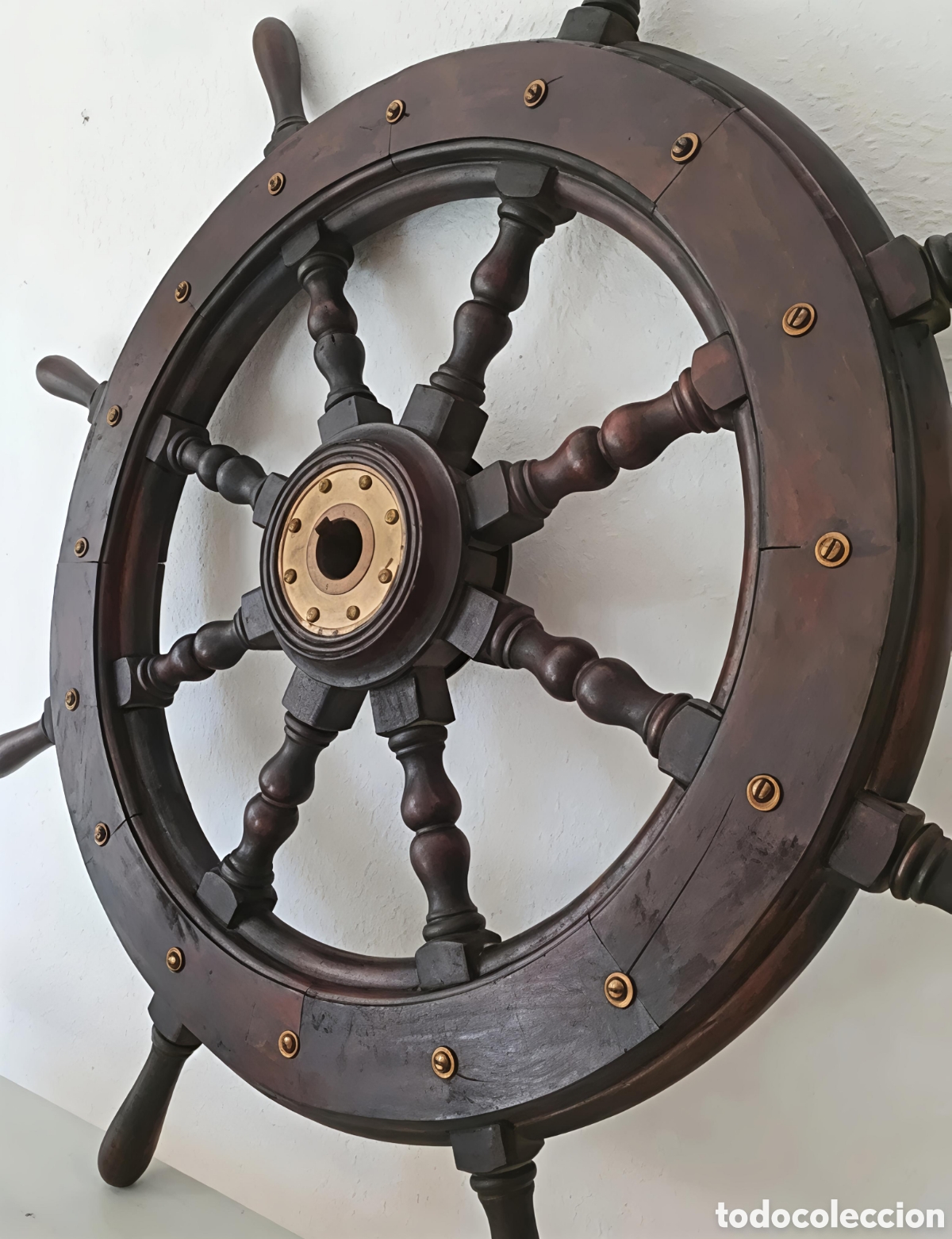 Antiques: Tim&oacute;n de Barco Decorativo de Madera