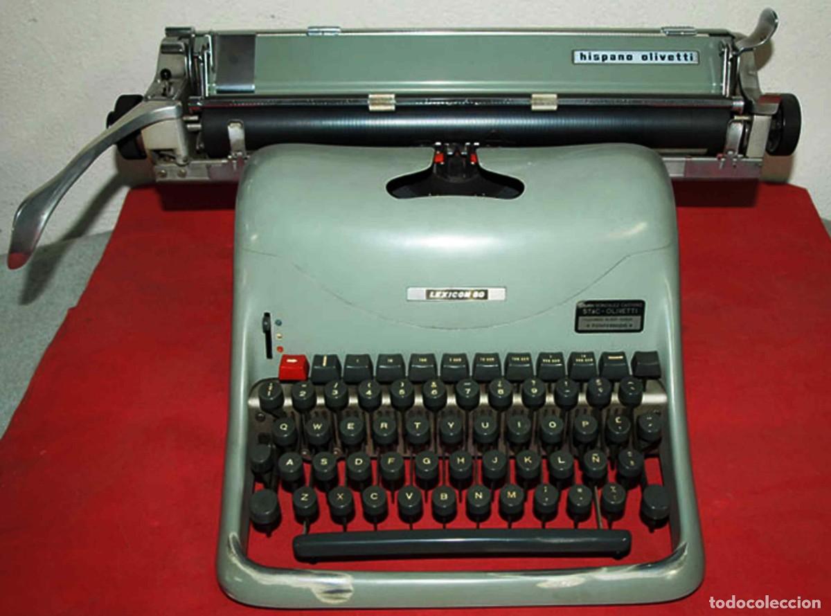Antig&uuml;edades: M&aacute;quina de escribir HISPANO OLIVETTI LEXICON 80 - Foto 2