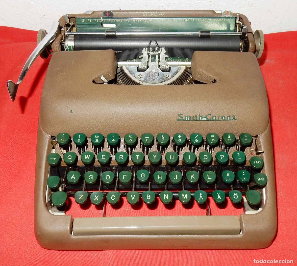Antiques: M&aacute;quina de escribir SMITH CORONA STERLING - con estuche