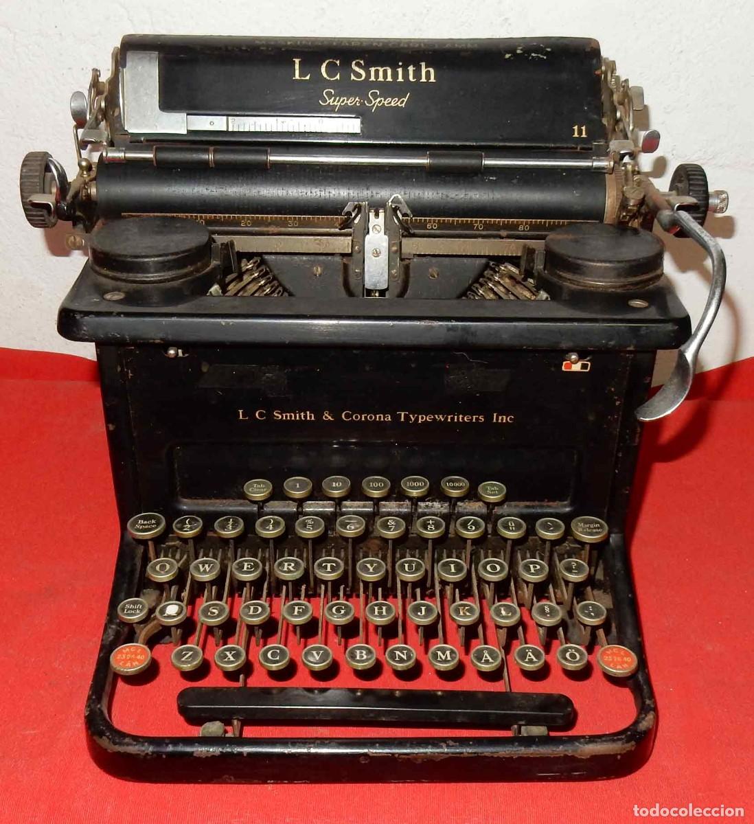 Antiquit&auml;ten: M&aacute;quina de escribir antigua LC. SMITH CORONA N&ordm; 11