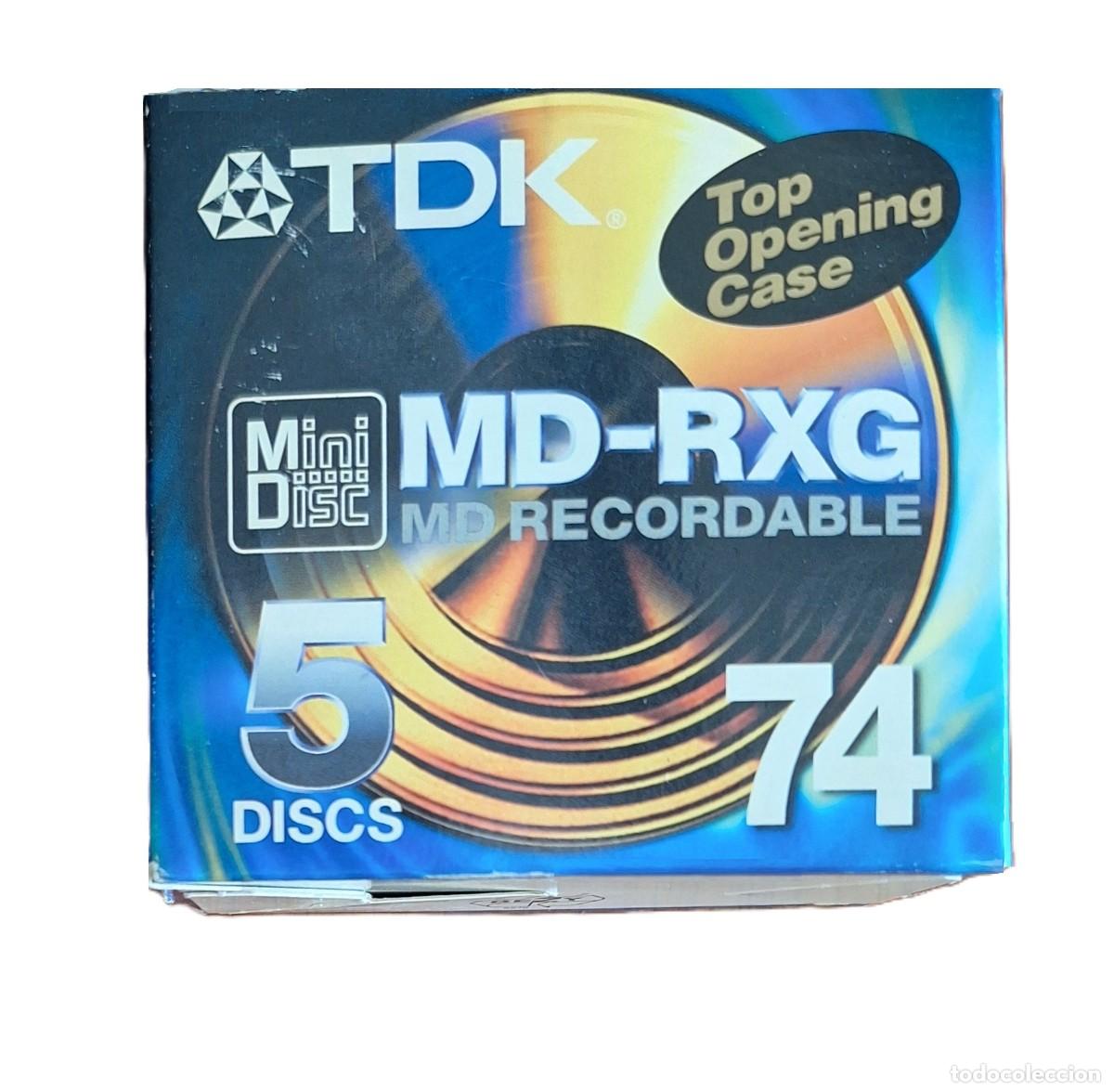 Antig&uuml;edades: 4 MiniDiscs TDK MD-RXG74EB Grabables - Foto 2