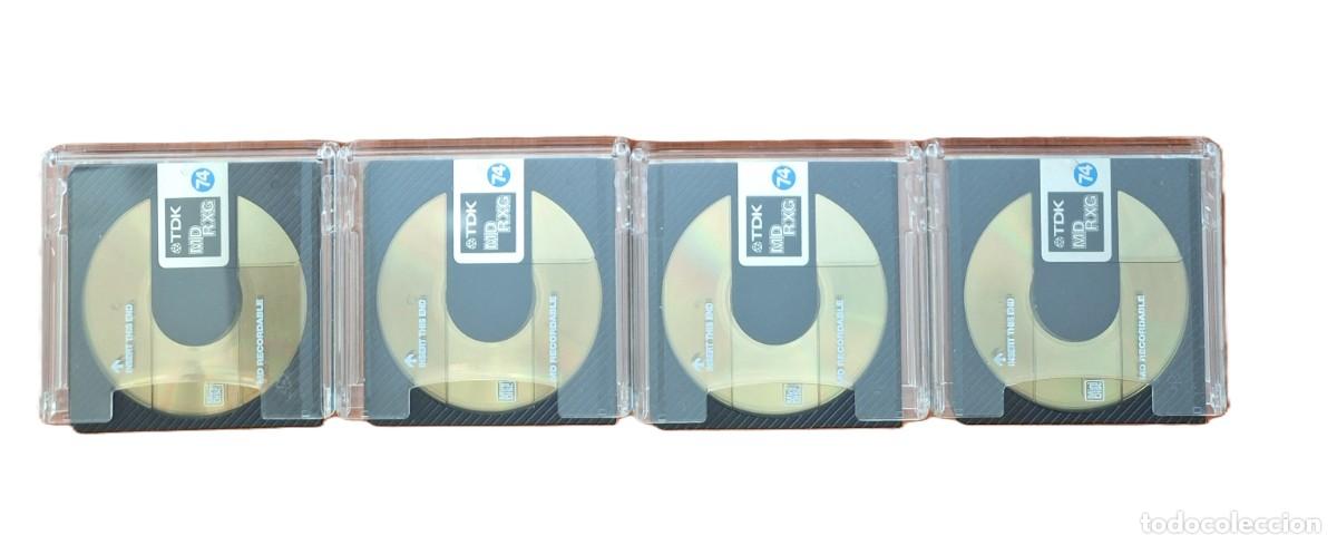 Antig&uuml;edades: 4 MiniDiscs TDK MD-RXG74EB Grabables - Foto 4